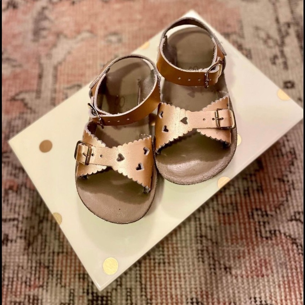 Rose Gold Salt Water Sun Sans Sweetheart Sandals